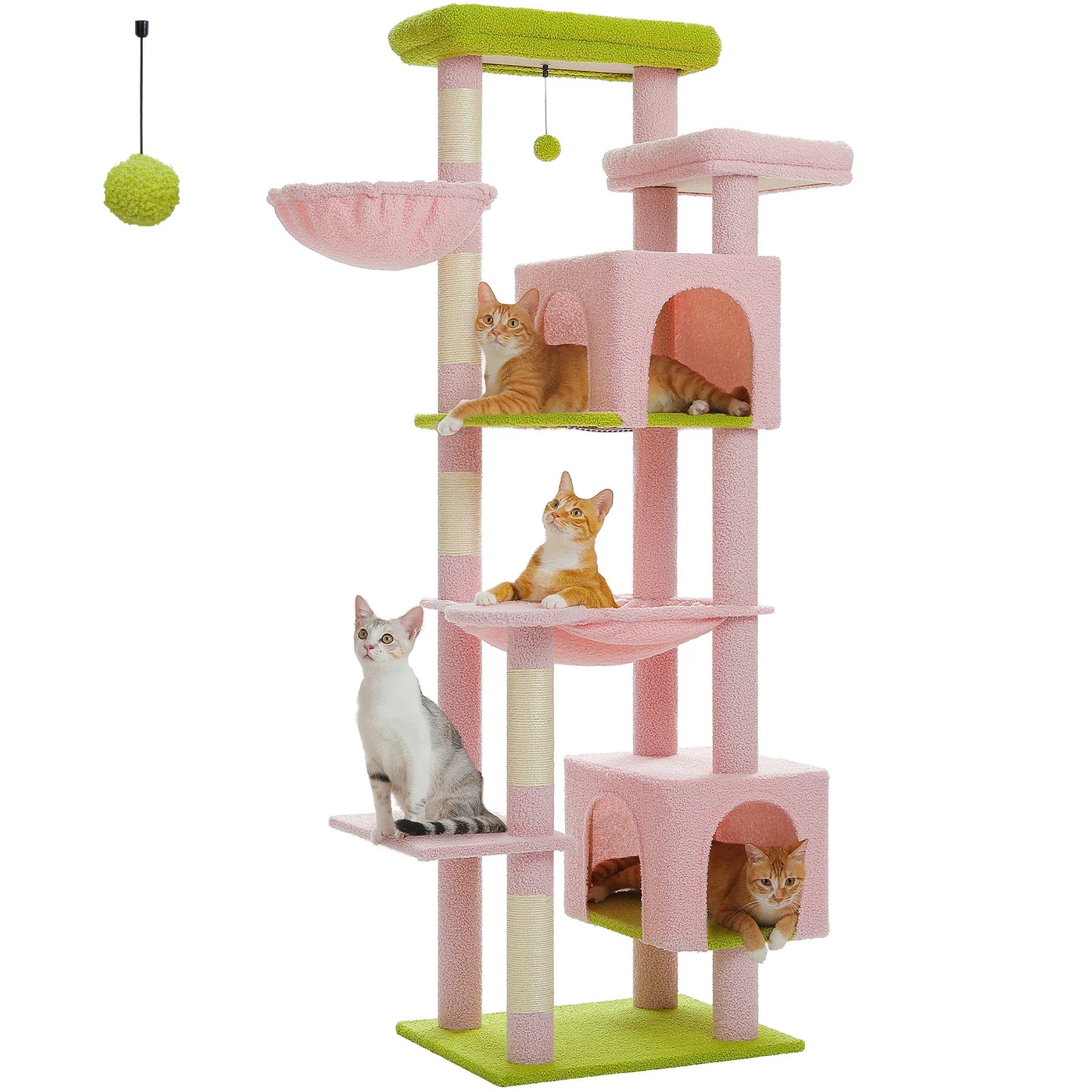 Multi-Level Cat Tower with Super Large Hammock
