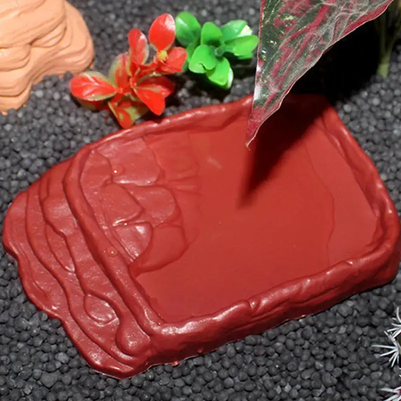 Snake, Bearded Dragon Water Dish Reptile Bathing Pool Aquarium Ornament Tortoise