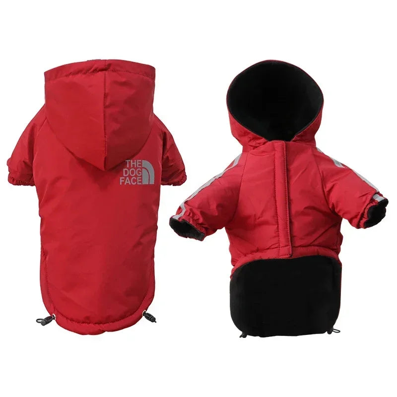 Reflective Pet Clothes Autumn Winter Pet Dog Waterproof Warm Coat Cotton Hooded Jacket