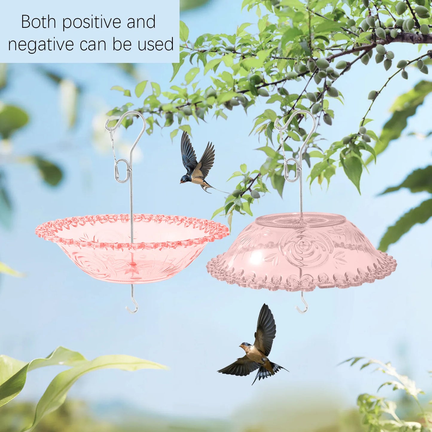 Hanging Bird Bathtub Feeder Tray