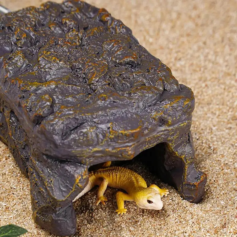 Reptile Heat Cave Resin With Heated Basking Stage Tank