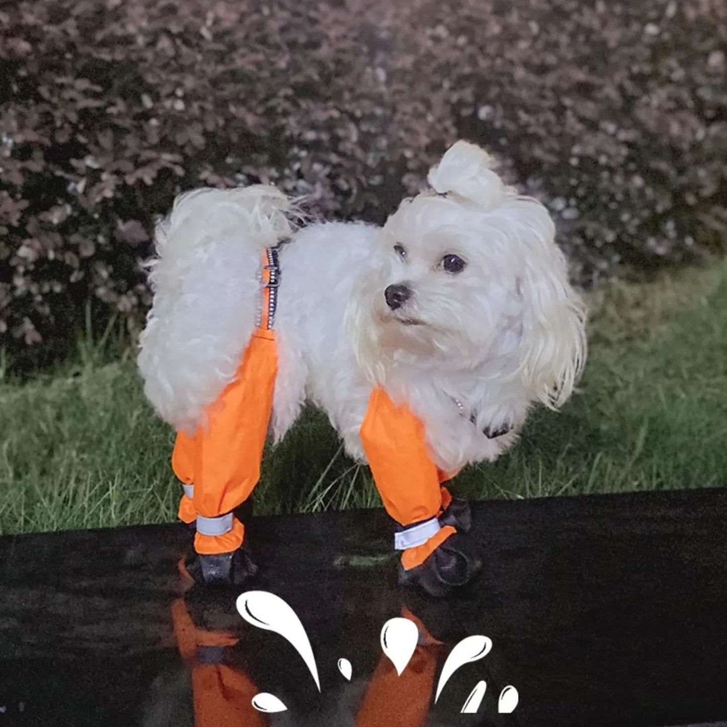 Water Proof Dog Shoes Dog Protectors Shoes With Suspenders Slip Reflective Dog Boots