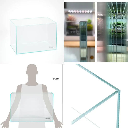 23 Gallon Rimless Aquarium Tank, 8mm Thick Glass, 60x40x40cm Dimensions
