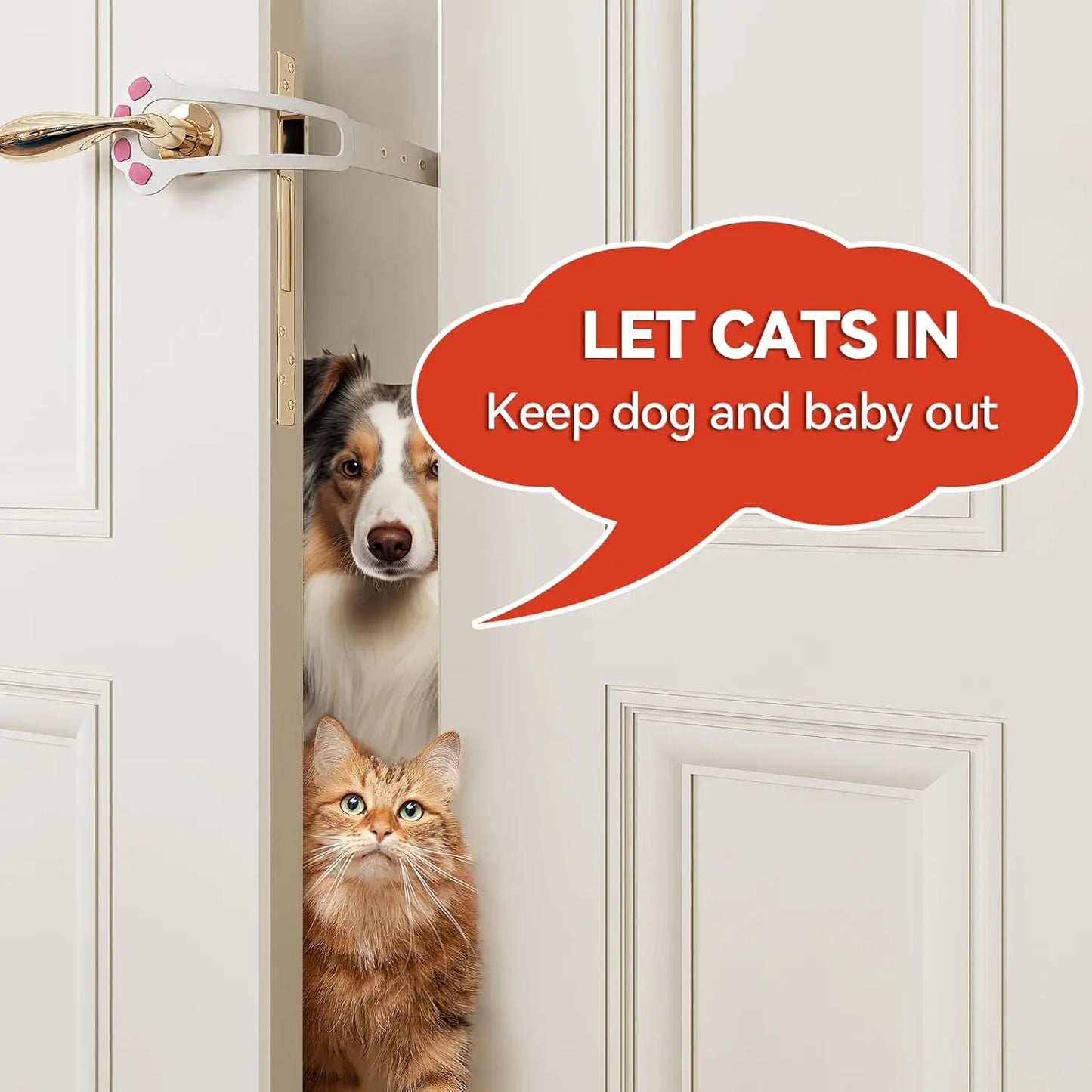 Elastic Gate Lock Flex Latch Strap Keep Dog Out From Entering