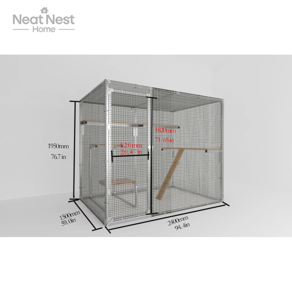 Cat cage shelter fence with Springboard,houses & habitats, garden, courtyard