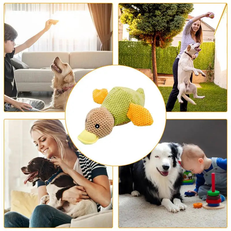 Stuffed Squeaky Duck Dog Toy