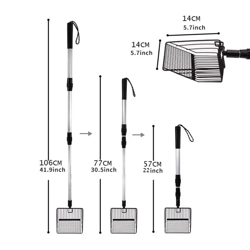 Chicken Coop Rake Stretchable Litter Sifter Poop Shovel For Separating Poop And Debris From Sand