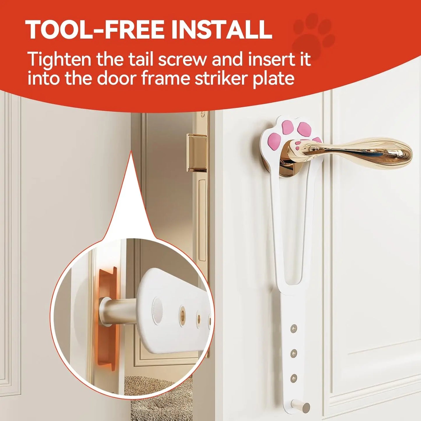 Elastic Gate Lock Flex Latch Strap Keep Dog Out From Entering