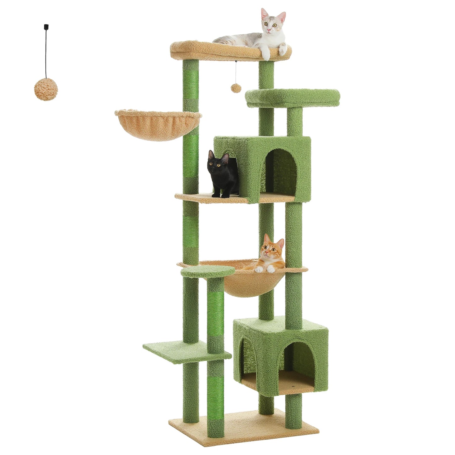 Multi-Level Cat Tower with Super Large Hammock