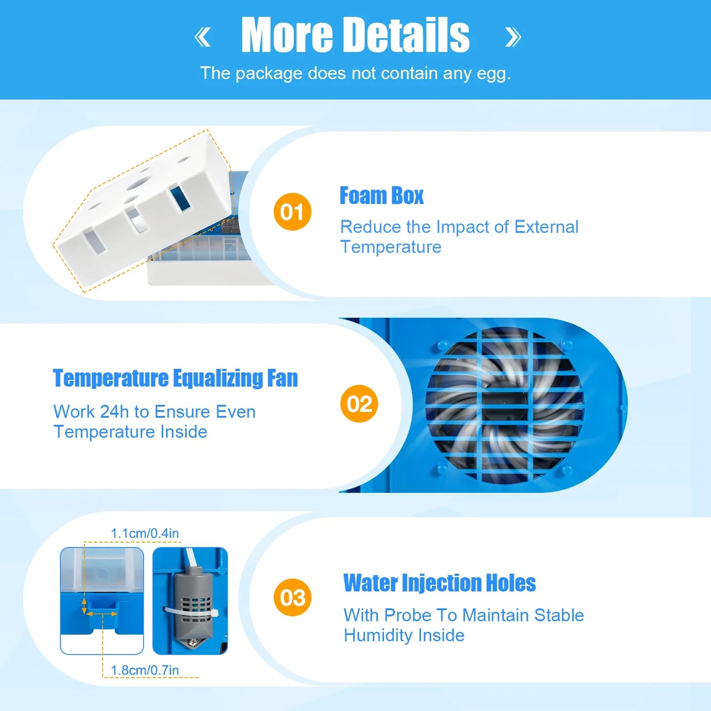 2-in-1 48 Egg Incubator with Temperature Display, Automatic Egg Turner, for Hatching Chickens