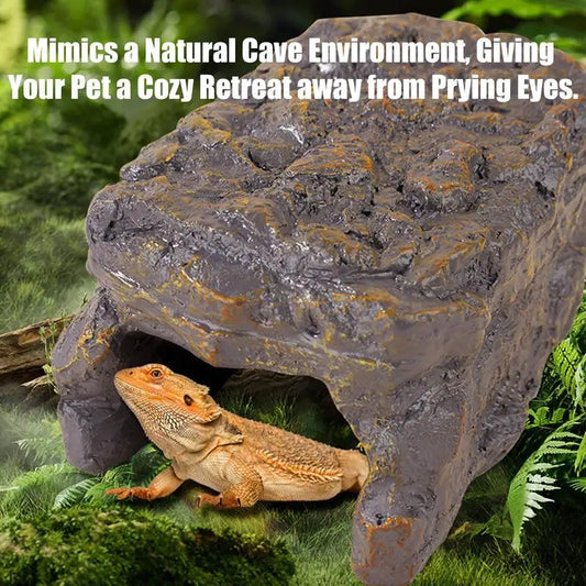 Reptile Heat Cave Resin With Heated Basking Stage Tank