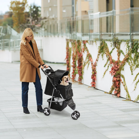 Pet Stroller M S Dog Cat Cage Jogger 3Removable Liner Travel Folding Carrier Pet Stroller