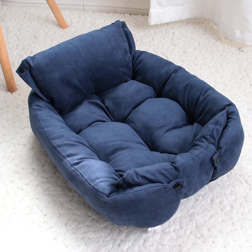 3 IN 1 Dogs Cat Sleeping Bed Sofa Warm Winter Puppy Kitten Nest