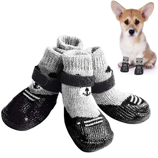 2 Pair Pet Dog Shoes Socks Waterproof Cats Dogs Rubber Socks Non-slip  Rain Snow Boots Socks