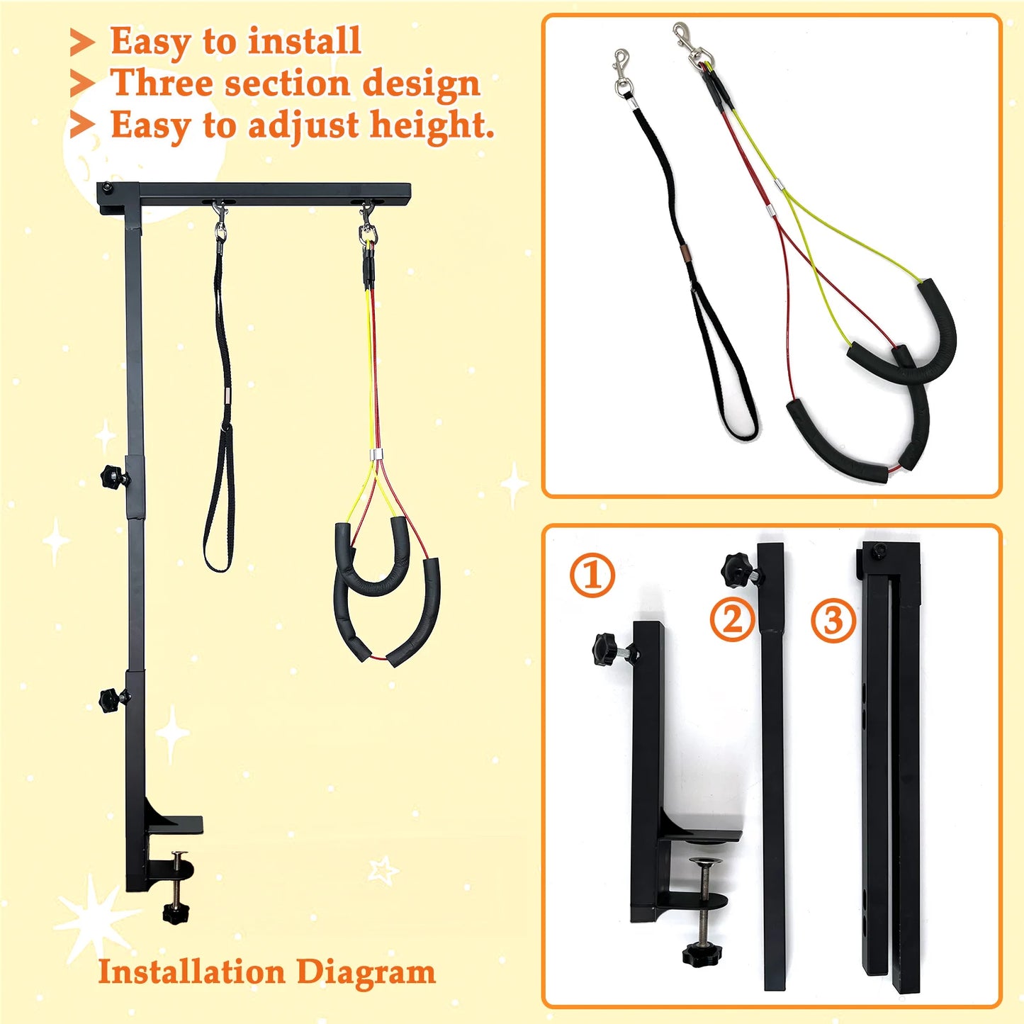 Dog Grooming Table Arm Height Adjustable Two No Sit Haunch Holder