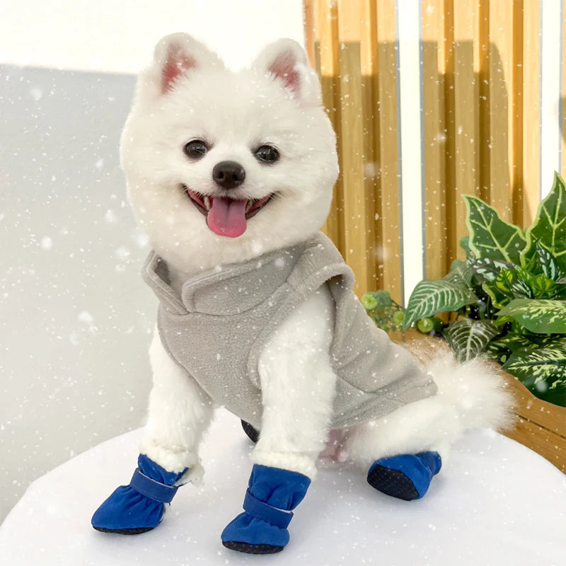 4Pcs Winter Waterproof Warm Pet Accessories Dog Socks Bootie Pet Dog Shoes