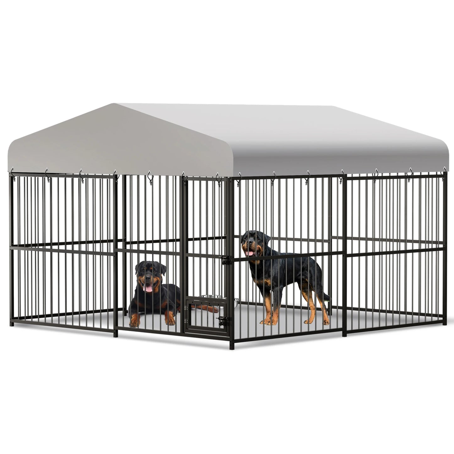 Large Outdoor Dog Kennel with Roof,