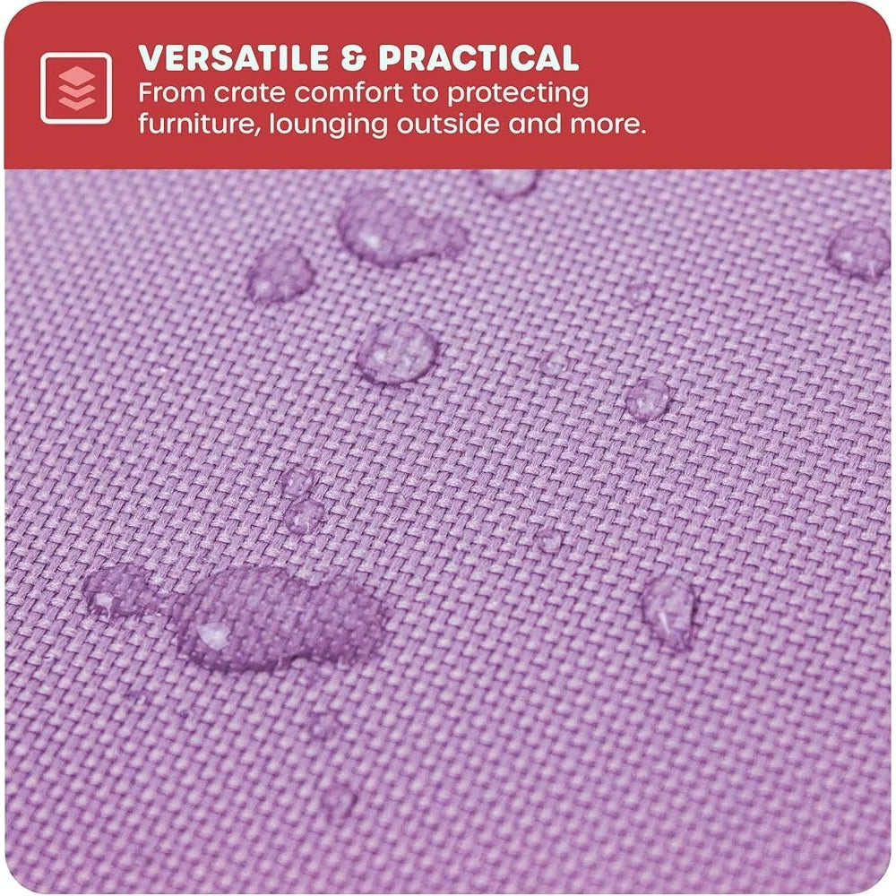 Chew Resistant Dog Crate Mat Waterproof Padded Pet Bed Machine Washable Durable Nylon All Breeds