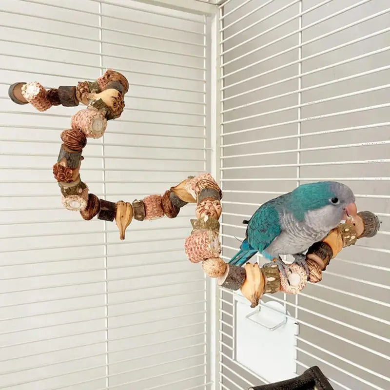 Parrot Toys Bird Chewing Strings Log Blocks