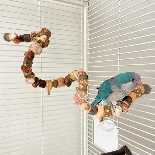 Parrot Toys Bird Chewing Strings Log Blocks