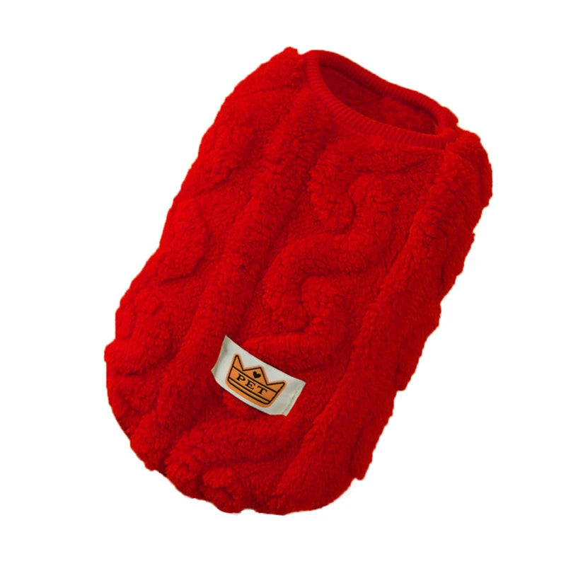 Soft Cozy Cat Clothes Autumn Winter Warm Fleece Sweatshirt for Small Dogs Puppy Kitten J