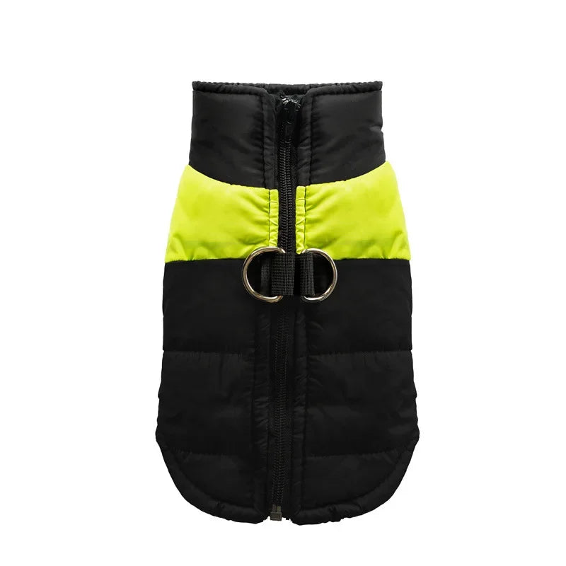 Waterproof Warm Dog Clothes Pet Coat Winter Vest Padded Zipper Jacket