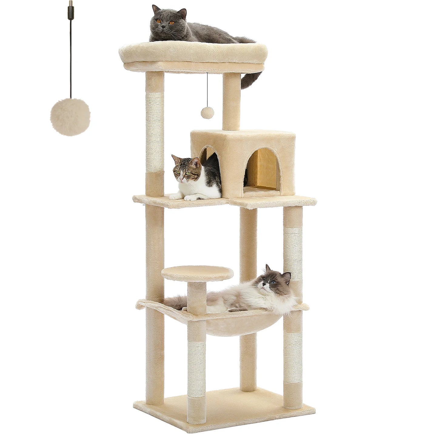 Cat Tree for Large Cats with Hammock