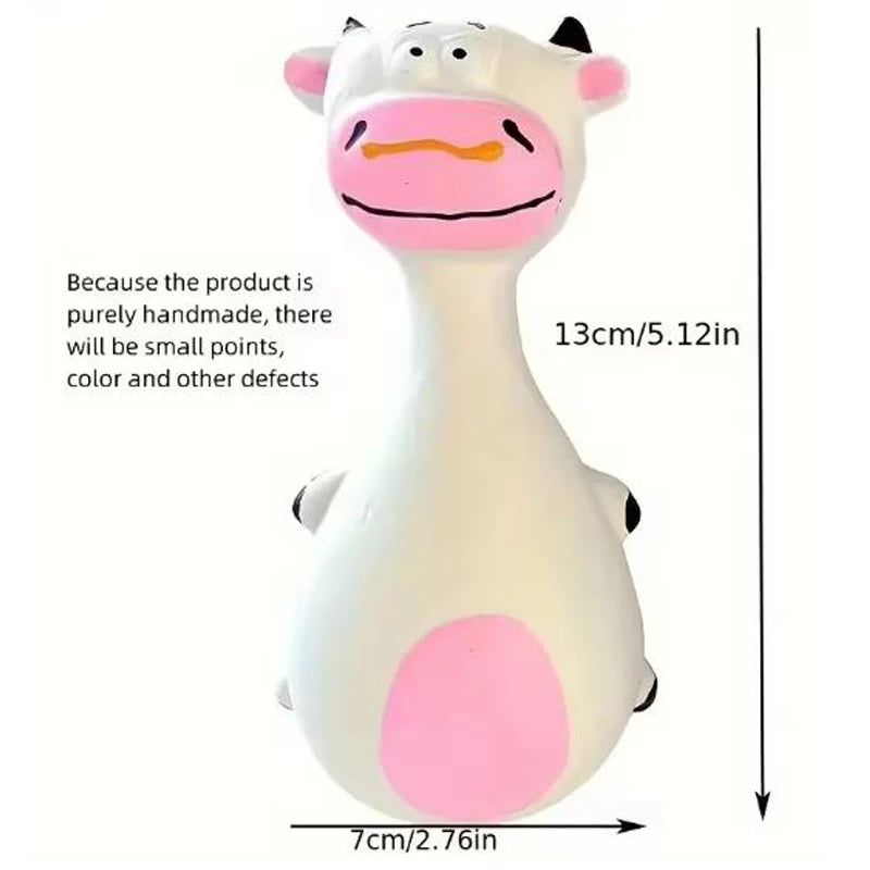 1 Piece Fat Bellied Cartoon Fun Bite Resistant Latex Sound Dog Toy