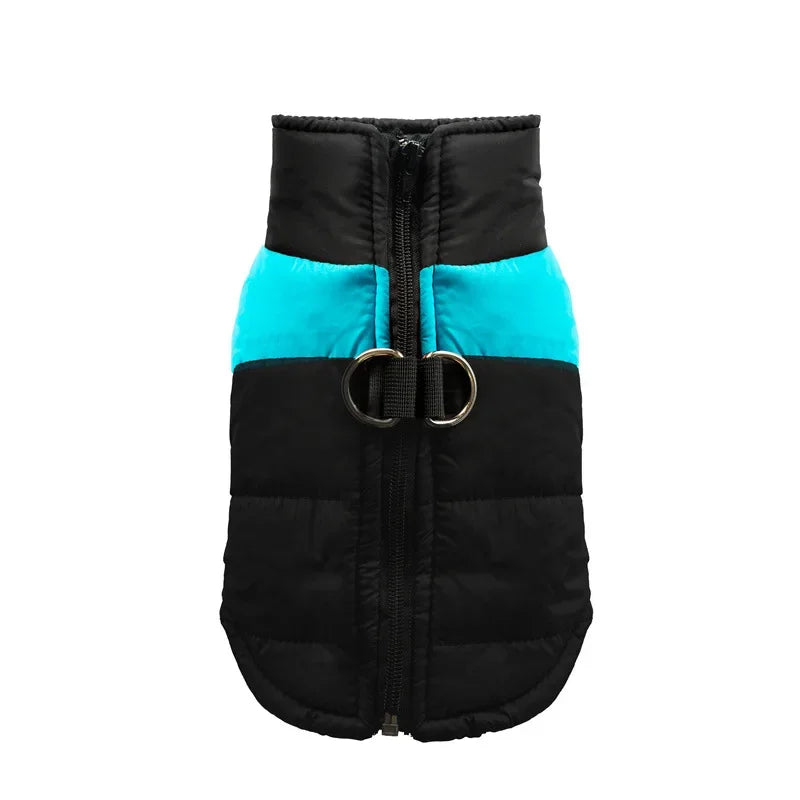 Waterproof Warm Dog Clothes Pet Coat Winter Vest Padded Zipper Jacket