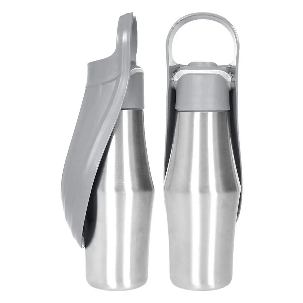 Stainless Steel  2 In 1 Dog Water Bowl For Travel Outings
