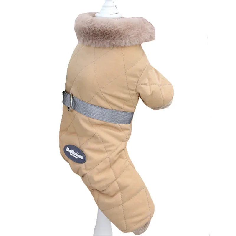 Thicken Warm Dog Jumpsuit Winter Pet Dogs Clothes  Coat Waterproof Hoodie
