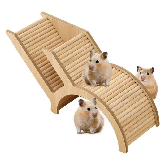 Hamster Climbing Ladder Toy Wooden Small Animals Playpen For Pets Gerbils And Hedgehogs