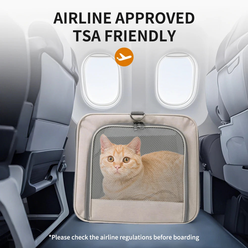 Cat trolley for 2 cats –  Transport bag with wheels & safety belts for travel