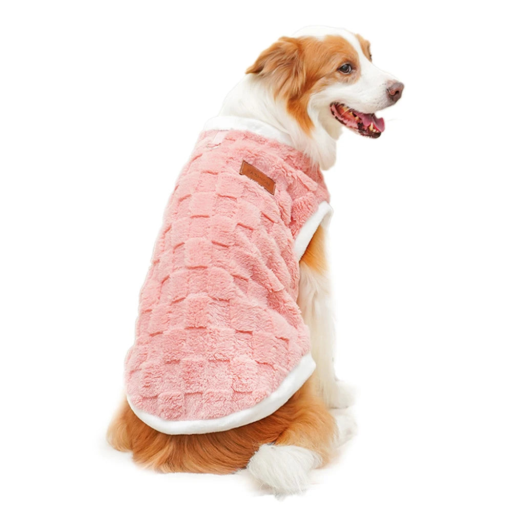 Flannel Dogs Clothes Winter Warm Sweater Pet Clothing Coats Sweatshirt Pets Puppy Pullover Vest