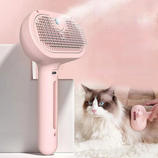Cat Dog Steam Brush,  Pet Spray Hair Removal Comb