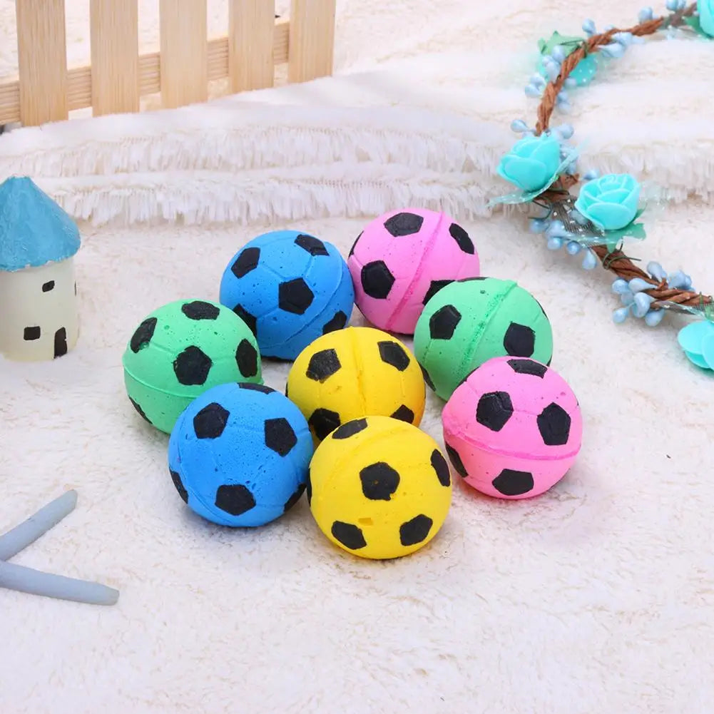 12pcs Pet Interactive Toy Ball Cut Soft Mini Dog Fumble Fetch Ball