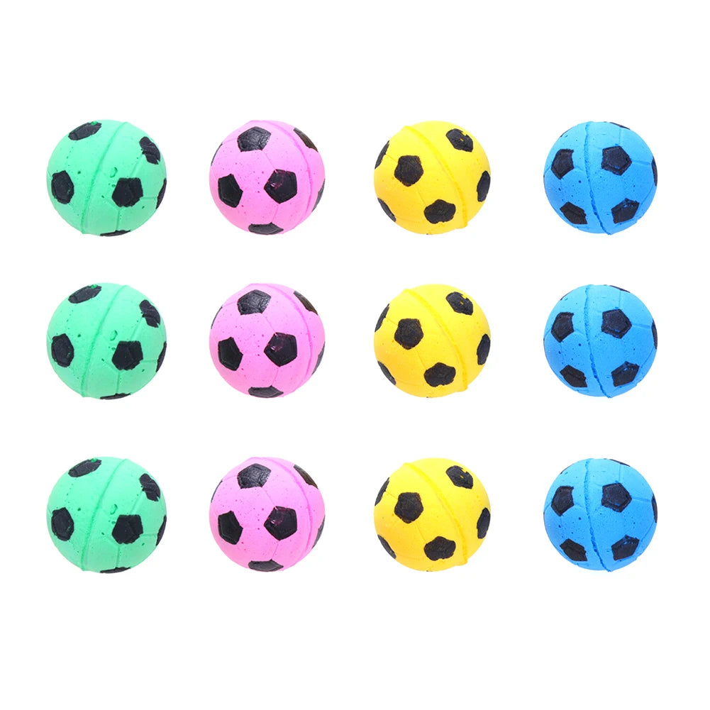 12pcs Pet Interactive Toy Ball Cut Soft Mini Dog Fumble Fetch Ball