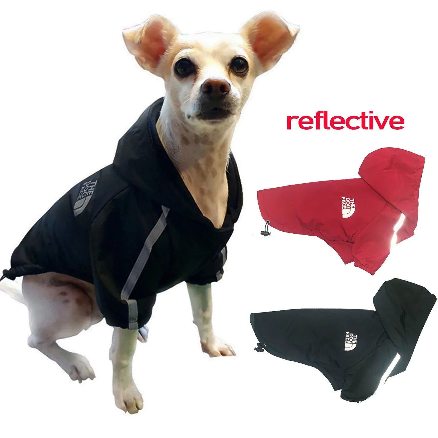 Reflective Pet Clothes Autumn Winter Pet Dog Waterproof Warm Coat Cotton Hooded Jacket