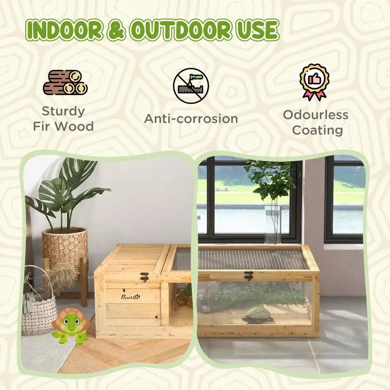 Habitat Enclosure Reptile Cage for Tortoises, Lizards, and Geckos