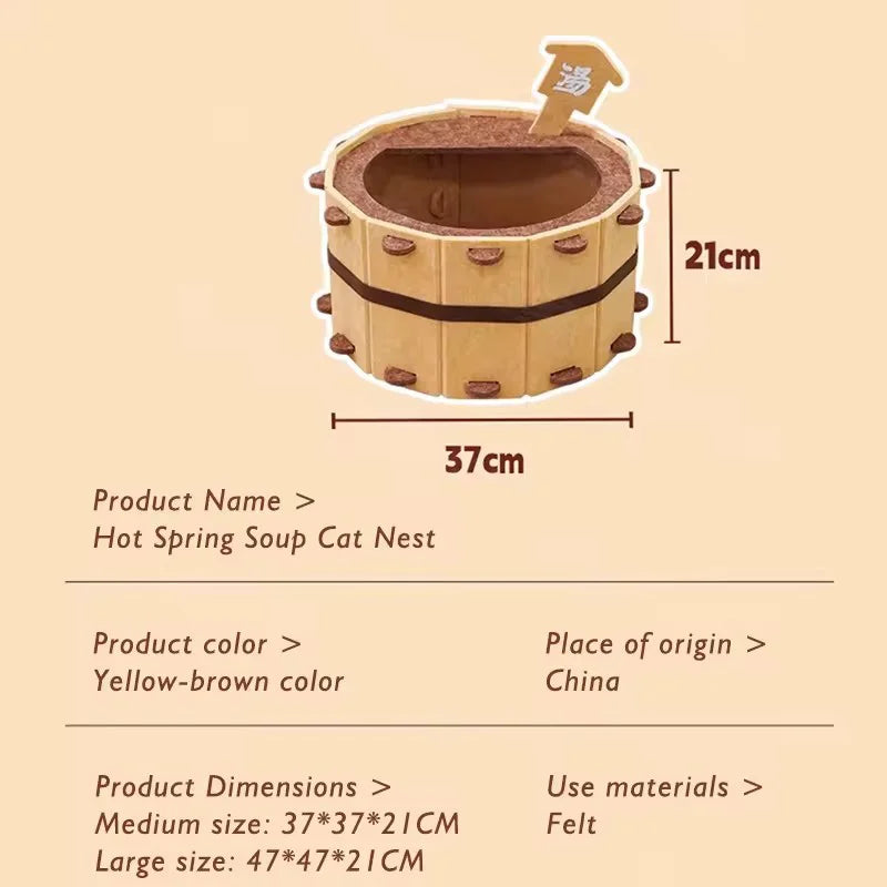 Sturdy Soft Comfortable Pet Nest Four Seasons Bathtub Cat House