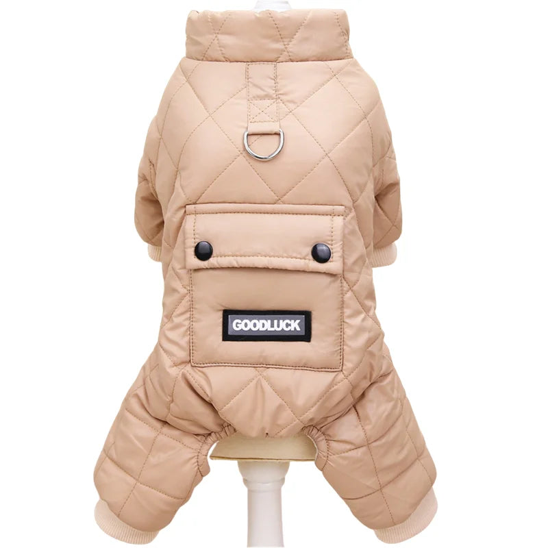 Thicken Warm Dog Jumpsuit Winter Pet Dogs Clothes  Coat Waterproof Hoodie