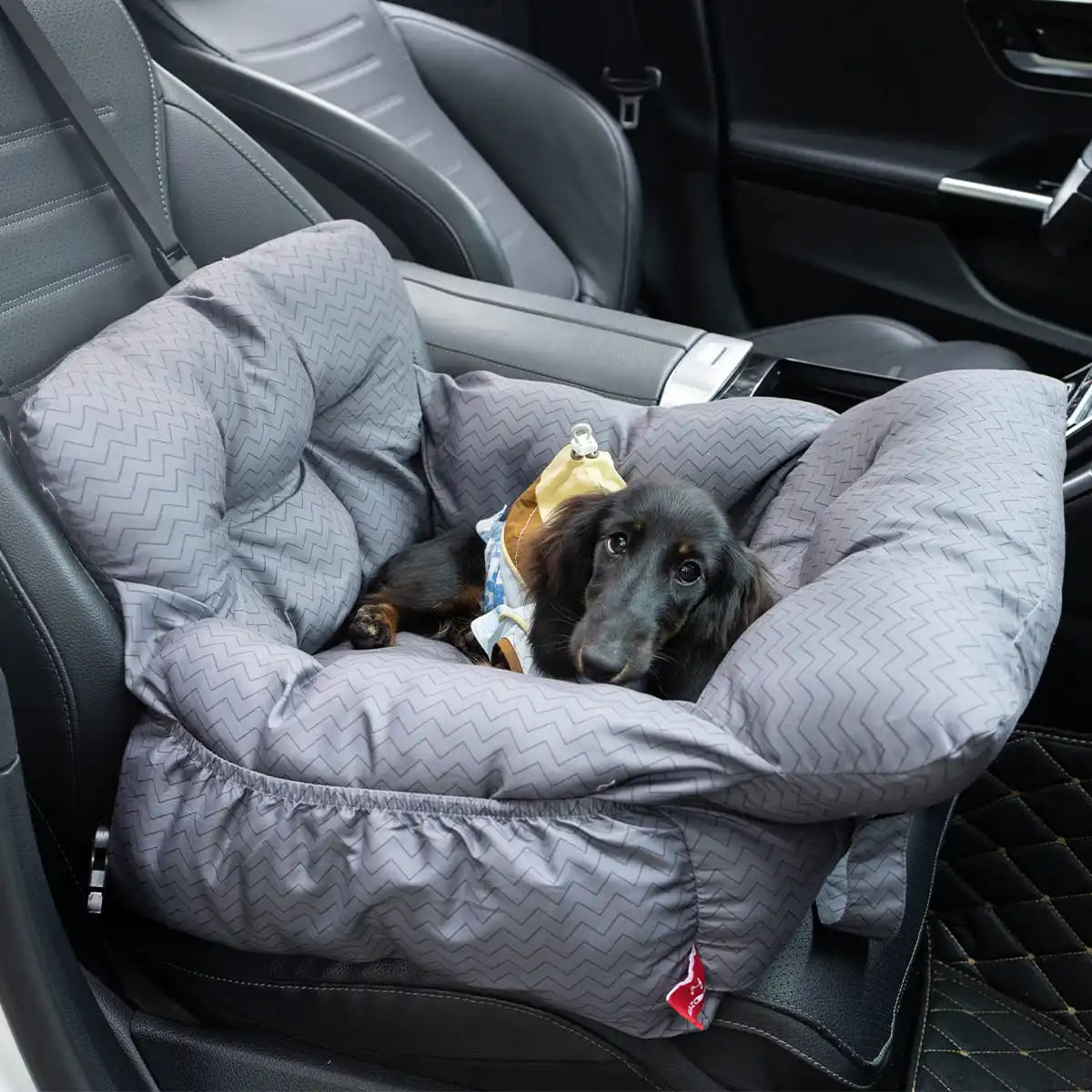 2-in-1 Dog Car Seat Carrier Bag - Detachable with Handles and Safety Belt, Travel Dog Booster Seat for Small Medium Dogs Cats
