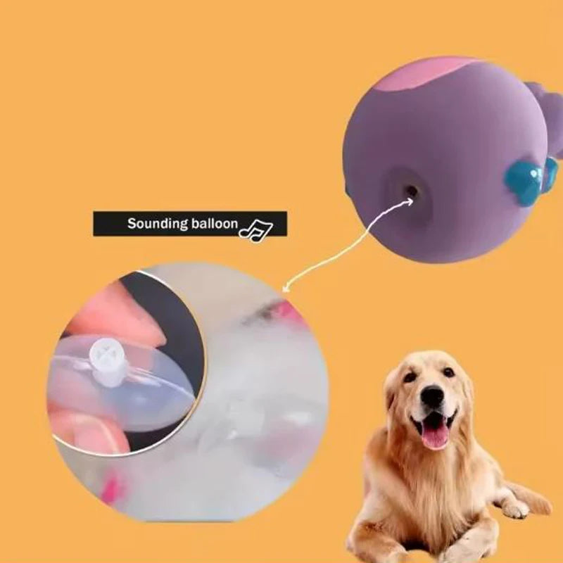 1 Piece Fat Bellied Cartoon Fun Bite Resistant Latex Sound Dog Toy