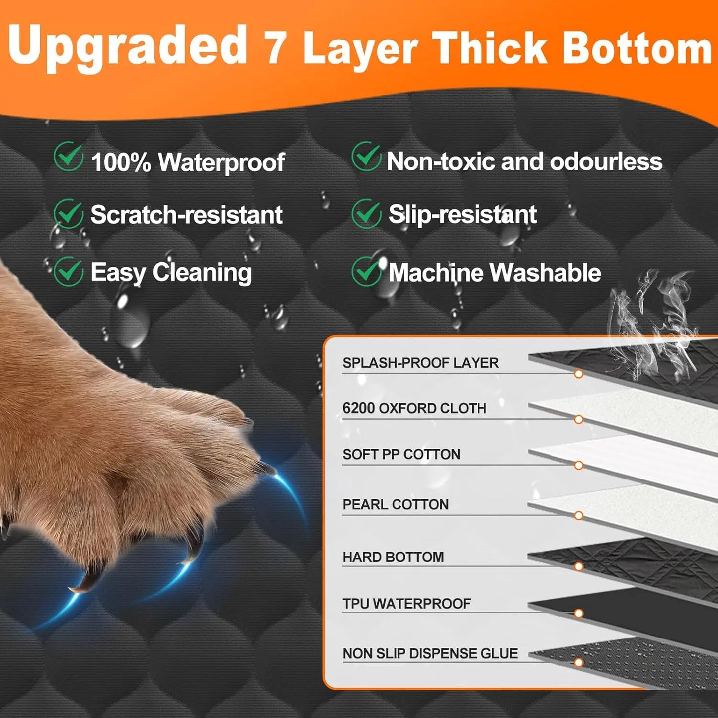 Foldable Dog Car Seat Hammock Seat Protector