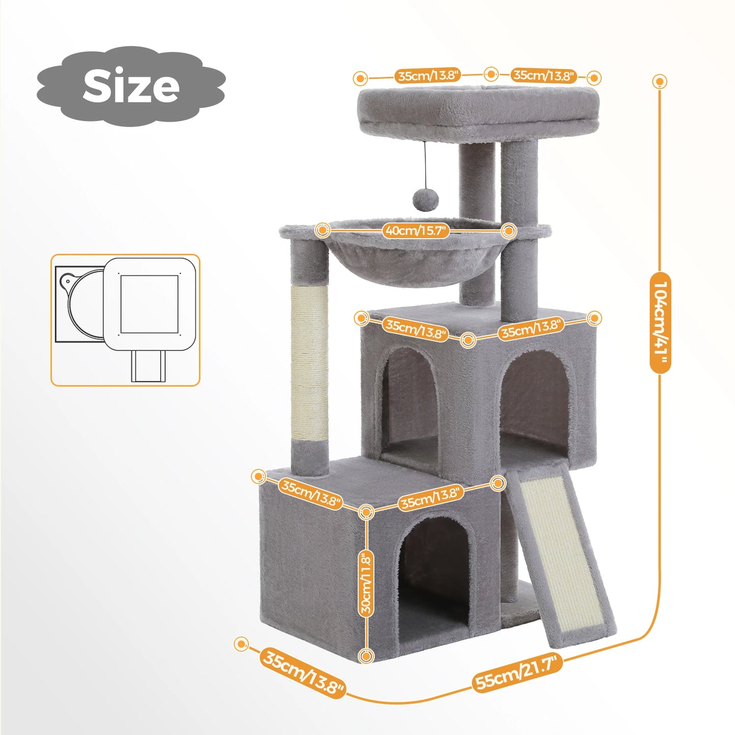 Large Cat Tree, Multi-Level Cat Tower
