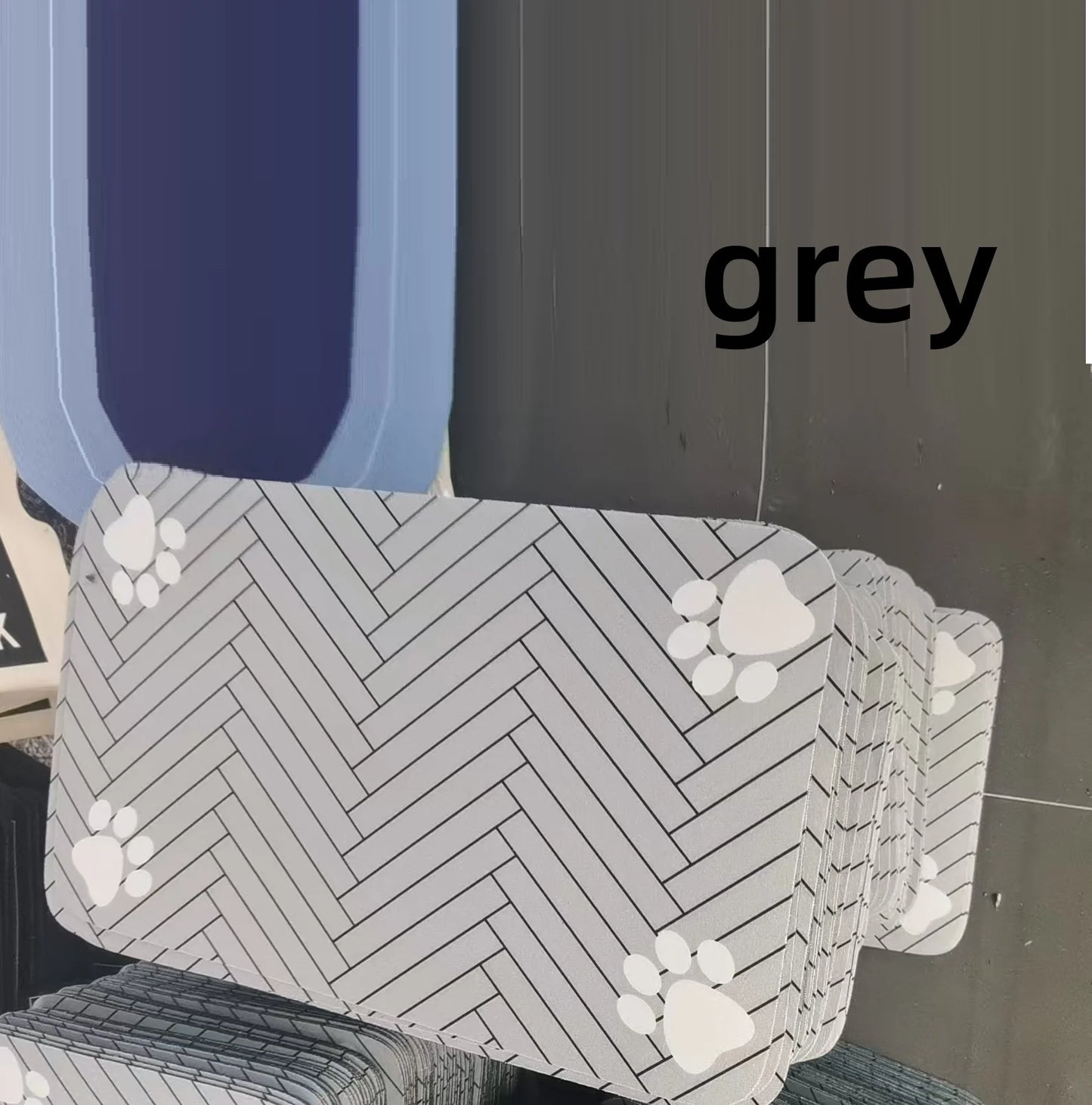 Pet Feeding Mat, Waterproof Placemat for Dog & Cat Food & Water Bowls, Quick-Dry Rubber Backing