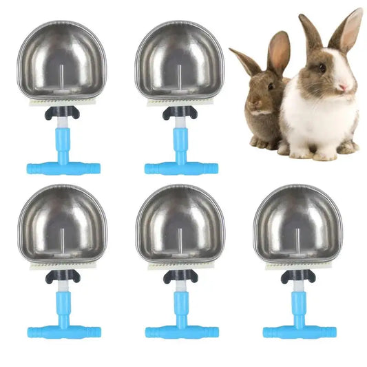 Rabbit Waterer 5Pcs Cage Water Dispenser Automatic Water Bowl