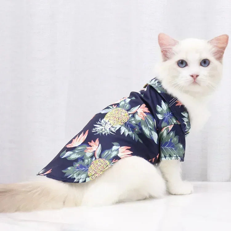 Hawaiian Style Pet Dog Clothe Summer SandBeach Dog Shirts for Small Medium Dogs Puppy Cat Clothing