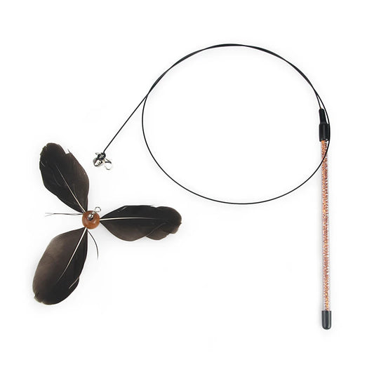 Feather Cat Toy Pet Toy Funny Cat Stick Rotating