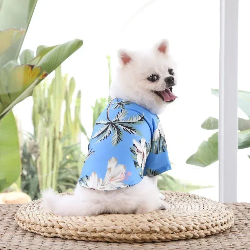 Hawaiian Style Pet Dog Clothe Summer SandBeach Dog Shirts for Small Medium Dogs Puppy Cat Clothing